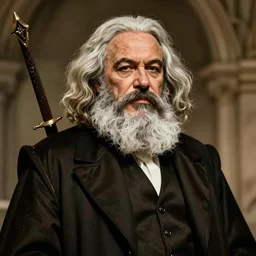 Karl Marx in Lord of the Rings, trending on artstation