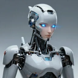 portrait of cyberpunk style robot after war, mechanically enhanced, biohacking, robot head with laser eyes, cyborg, machine, robotic skin, fine details. anime, by ilya kuvshinov katsuhiro otomo ghost - in - the - shell, magali villeneuve, artgerm, rutkowski, wlop jeremy lipkin and giuseppe dangelico pino and michael garmash and rob rey and tsutomu nihei