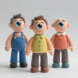 plasticine porters with looking glass eyes, 8k, detailed,