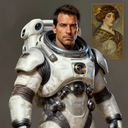 portrait of danny trejo in a space suit, mass effect, halo, dawn of war, intricate, elegant, highly detailed, ray tracing, digital painting, artstation, concept art, smooth, sharp focus, illustration, art by artgerm and greg rutkowski and alphonse mucha, 8 k
