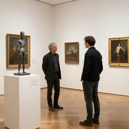 Meeting by Marcel Broothaers and Marcel Duchamp in a museum