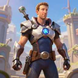 Mark Zuckerberg as an Overwatch hero
