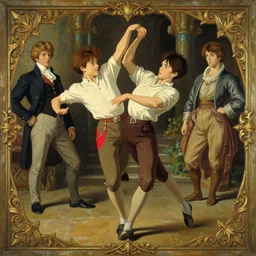 aaron taylor johnson dancing, jodhpurs greg manchess painting by sargent and leyendecker, studio ghibli fantasy close - up shot symmetrical intricate elegant matte painting illustration hearthstone, by greg rutkowski by greg tocchini by james gilleard,