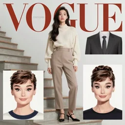 vogue magazine, instagram fashion, whats that noise up the stairs, anime korean audrey hepburn? is it that christmas morning creaks? ilya kuvshinov, john singer sargent, oil painting, shaft anime key visual, trending on artstation, crop top, intricate