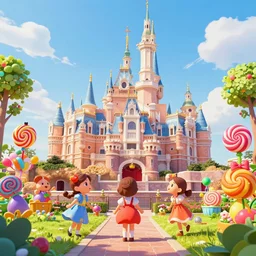 photo of zone 5 1 whimsical fairy wonderland vibrant colors candyland wonderland by artgerm and greg rutkowski and magali villeneuv art beeple, by thomas kinkade hearstone league of legends dofus beatrix potter