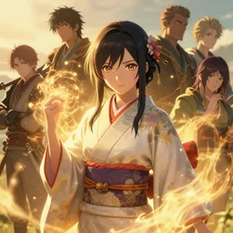 An anime portrait of Ssunbiki as a beautiful woman wearing a kimono from Skyrim, 'Ara ara' energy, by Stanley Artgerm Lau, WLOP, Rossdraws, James Jean, Andrei Riabovitchev, Marc Simonetti, and Sakimichan, highly detailed, ultra detailed, golden hour, trending on artstation, cgstudio