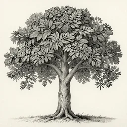 DaVinci drawing of an ornate tree