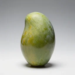 ceramic mango, professional product shot, isolated on a pure white background, centered, entire object in frame, sharp focus, soft studio lighting