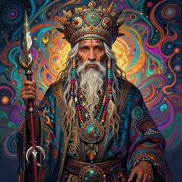 hyper detailed ultra sharp of a wise tribal shaman trance man. trending on artstation, warpaint aesthetic, earthwave, colorful, psychedelic, ornate, intricate, digital painting, concept art, smooth, sharp focus, illustration, art by artgerm and greg rutkowski and alphonse mucha, 8 k