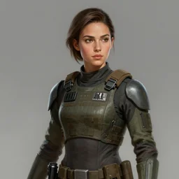 portrait of a woman by greg rutkowski, she looks like rosa salazar, impeccable military composure, wearing tactical gear of the galactic alliance, star wars expanded universe, she is about 2 0 years old, highly detailed portrait, digital painting, artstation, concept art, smooth, sharp foccus ilustration, artstation hq