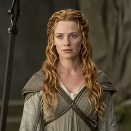 film still of Emma Thompson as Arwen in The Lord of the Rings, 4k