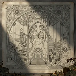 realistic detailed schematic layout of falling in love, blueprint style, technical diagram, intricate detail, fantasy art, art nouveau, victorian, neo - gothic, gothic, story concept design