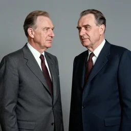 McCarthy and Nixon in Soviet Russia, realistic, photo studio, HDR, 8k, trending on artstation