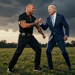 Stone Cold Steve Austin giving Joe Biden a stunner