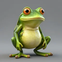 anthropomorphic frog that resembles barack obama by octane by unreal engine