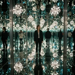 a dreamscape inside a mirror