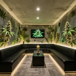 cool cannabis day club award winning interior design