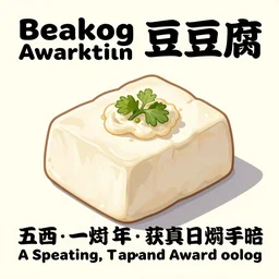 a speaking tofu, award winning art