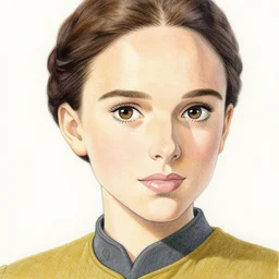 natalie portman, starfleet officer, finely illustrated face, highly detailed, colored pencil, studio ghibli, tankobon, in the style of ilya kuvshinov and krenz cushart and william - adolphe bouguereau and alphonse mucha