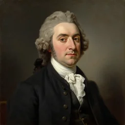Portrait of Christian Weston Chandler, oil on canvas, painted by Joseph Siffred Duplessis in 1785, 4k, trending on ArtStation