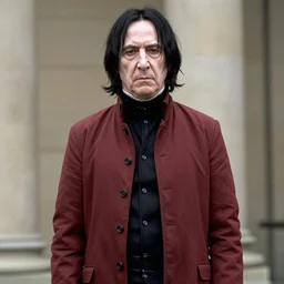 alan rickman as severus snape, wearing a pimp outfit