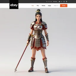 Images on the store website, eBay, Full body, Miniature of a Female Ancient Warrior with Sword