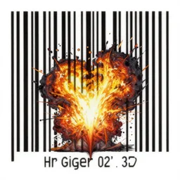hr giger explosion barcode