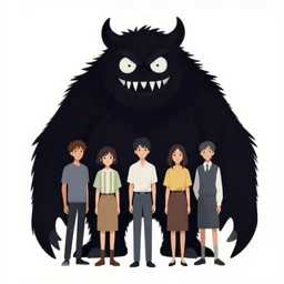 terrifying monster. clean cel shaded vector art. shutterstock. behance hd by lois van baarle, artgerm, helen huang, by makoto shinkai and ilya kuvshinov, rossdraws, illustration, art by ilya kuvshinov