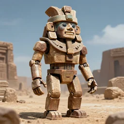 an ancient humanoid robot made by the ancient aztecs