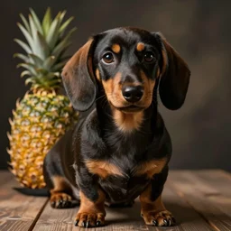 hybrid pineapple dachshund puppy cgsociety photo realism portrait