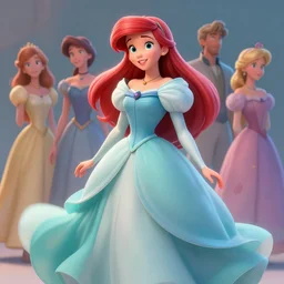 princess ariel, hyper - detailed matte digital painting, concept art, official fan art, fantastically pastel colors, by jesper elsing and lois van baarle and ilya kuvshinov and ian spriggs, cinematic lighting, studio quality, unreal engine 5 and octane render, smooth render, behance hd, trending on artstation hq