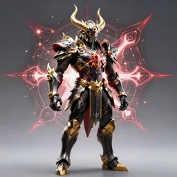 the warrior of abyssal  resonance stands before the black glowing red and white fractal insanity inner hyperbeast, tall baroque gilded horns and armor, by Brock Hofer digital art, jagged black imperial armor, very very long fluffy curly white hair, glowing eyes, central composition, lone warrior standing in the center on fire, ArtStation  GTA cover comics style  by James Gurney and beeple   global illumination Volume lighting Pixar and Disney tone mapping