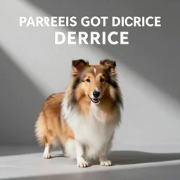 a sheltie dog crying because his parents got a divorce