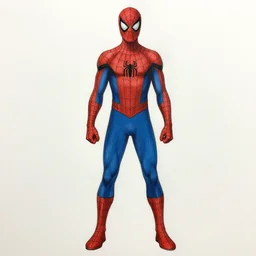 sketch of spiderman, anatomically correct