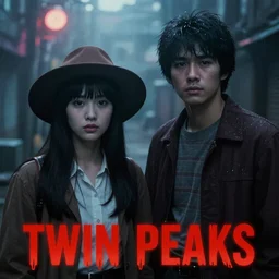 Still frame promo photo from scene from the retro Twin Peaks Japanese horror soap opera, retro haze, a feaver dream by Nobuhiko Obayashi & David Lynch