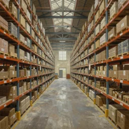 a renaissance painting of a huge infinite warehouse in a painting from stalenhag, 4 k, 8 k, hdr, artstation, concept art, oil painting