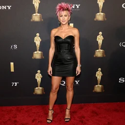 photo of a gorgeous Jennifer Aniston (1999) pink hair punk hairstyle by Mario Testino, detailed, full body shot, award winning, Sony a7R