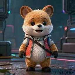 Winnie the poo in cyberpunk 2077 unreal engine 5 4k ultra high quality