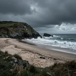 strandhill beach ireland. apocalyptic scene. folk horror.