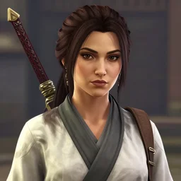 highly detailed portrait, kunoichi, in gta v, stephen bliss, unreal engine, fantasy art by greg rutkowski, loish, rhads, ferdinand knab, makoto shinkai and lois van baarle, ilya kuvshinov, rossdraws, tom bagshaw, global illumination, radiant light, detailed and intricate environment