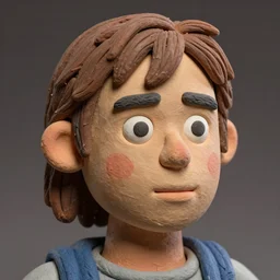 real he-man l!! anime!!!clay! close detailed sculpted head , style: claymation puppet kids clay , by guldies