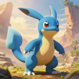 a new species of blue pokemon | created by arvalis | character design | artstation | highly detailed | digital painting | concept art | illustration | cinematic lighting | vibrant colors | photorealism | epic | octane render