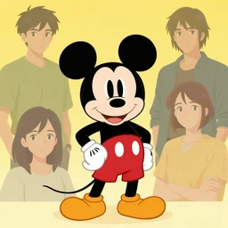 cyberpunk mickey mouse, clean cel shaded vector art. shutterstock. behance hd by lois van baarle, artgerm, helen huang, by makoto shinkai and ilya kuvshinov, rossdraws, illustration,