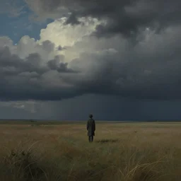 surreal painting of loneliness in a dreamscape oneiric
