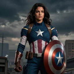 Captain america played by Jameela Jamil