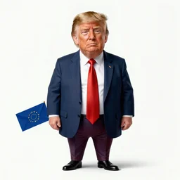 donald trump as the homunculus drawing. anatical drawing