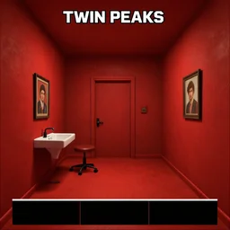 Twin Peaks tv series red room as a PS1 third person video game