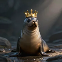 seal with crown