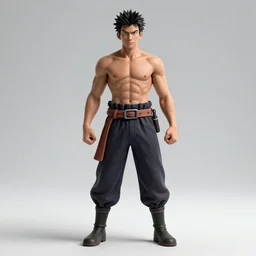 Realistic 3d render of Ogun from Fire Force, movie shot, studio shot, studio lighting, 8k