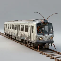 insectoid metro train as centipede, concept art by alexey andreev, 4 k resolution, trending on artstation, realistic, intricate, full shot
